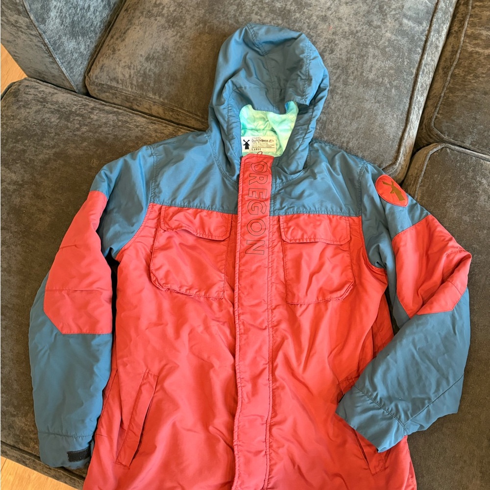 Dutch Bros Oregon Red and Blue Jacket